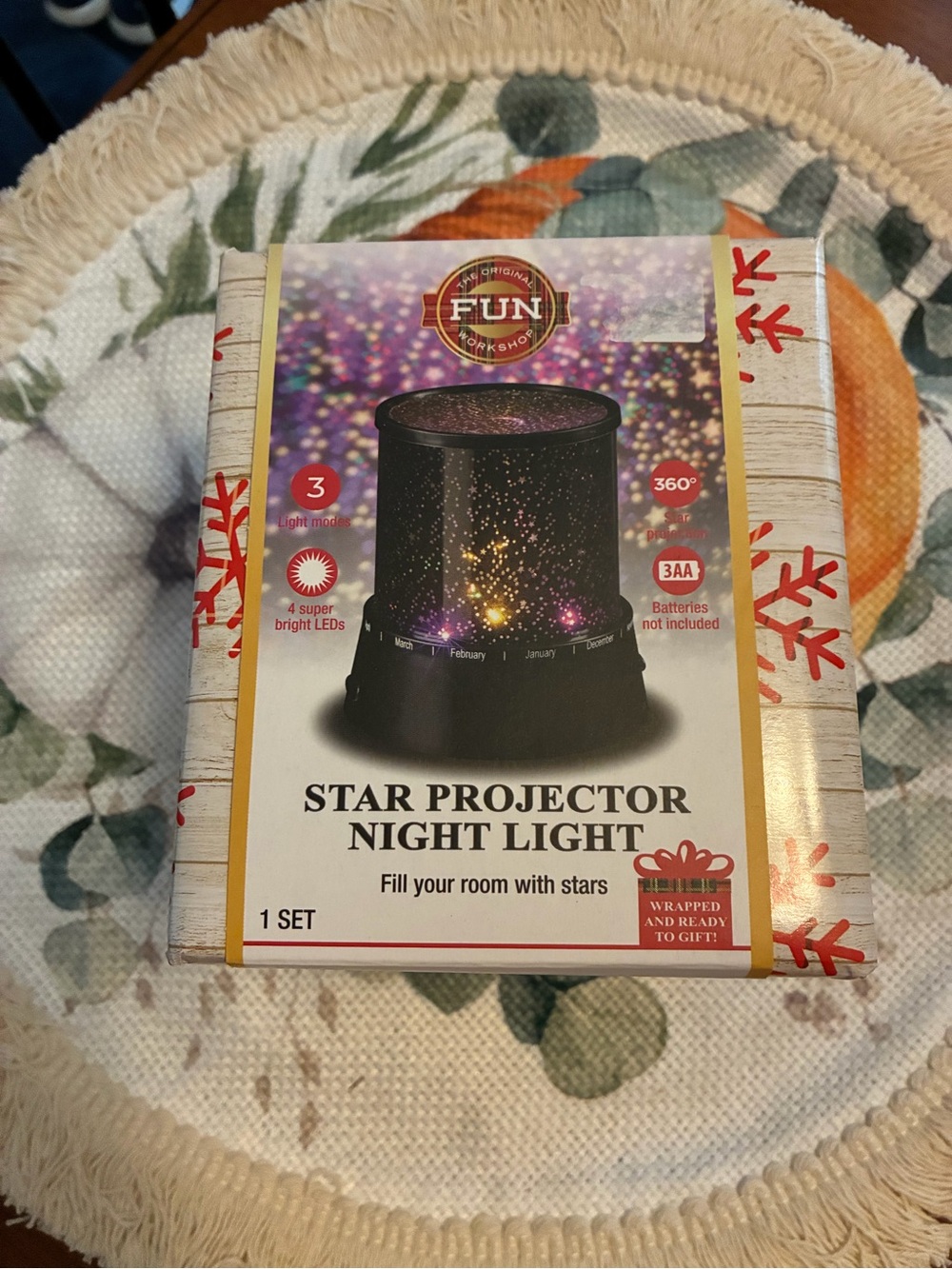 Star Projector Night Light - Black
